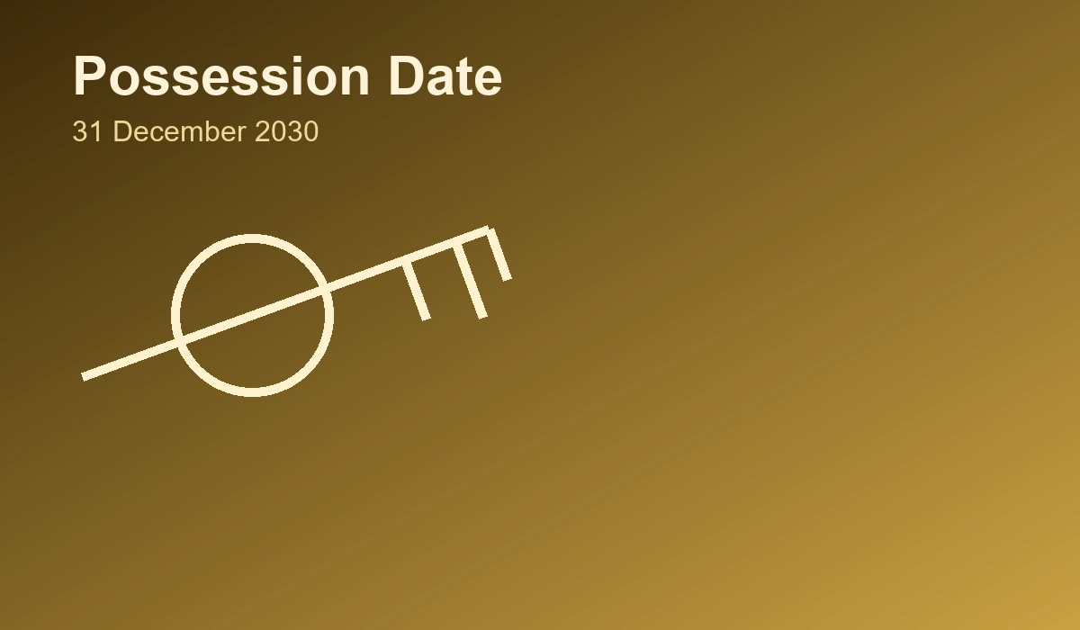 Bramha Sun Valley Possession Date - 31 December 2030